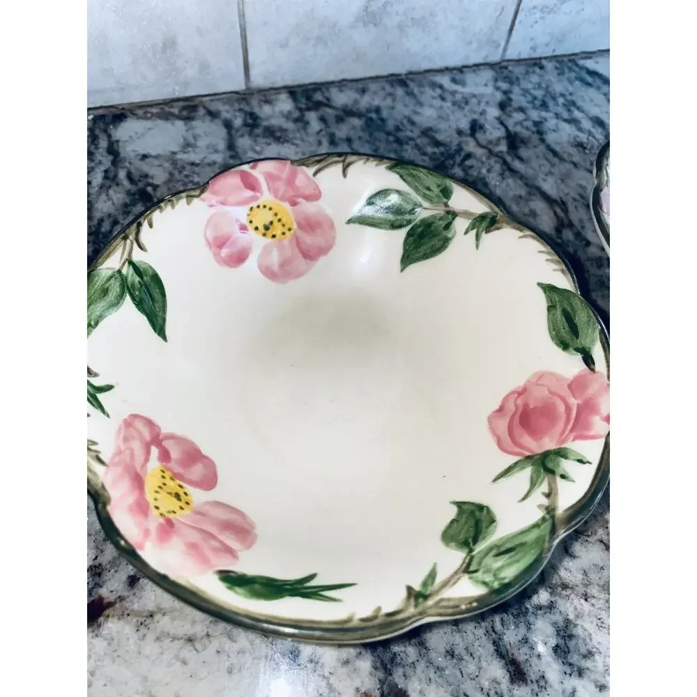 Franciscan Desert Rose Cereal Bowl Lot of 4 1947 Hand Decorated USA Backstamp